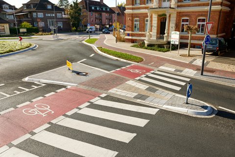 Bahnübergang für Fußgänger in Stadt Borken