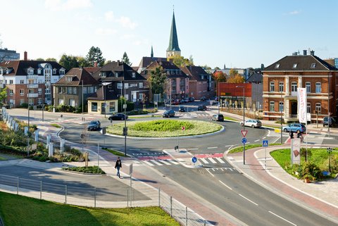Neuer Kreisverkehr in Stadt Borken